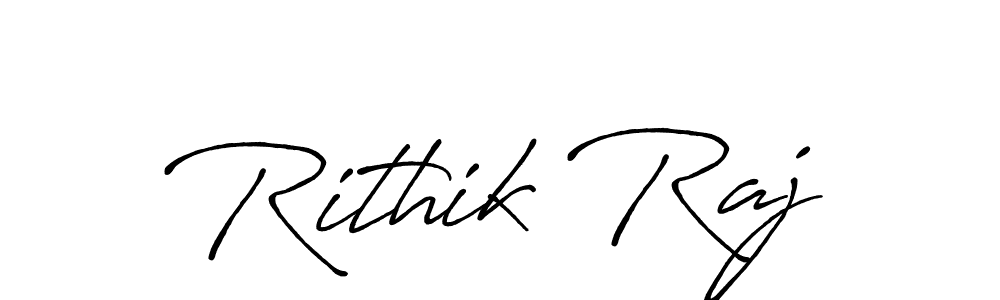 Rithik Raj stylish signature style. Best Handwritten Sign (Antro_Vectra_Bolder) for my name. Handwritten Signature Collection Ideas for my name Rithik Raj. Rithik Raj signature style 7 images and pictures png