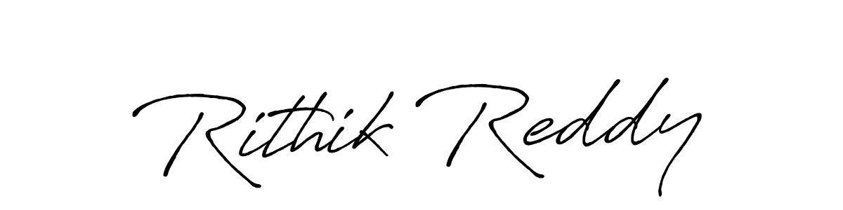 Make a beautiful signature design for name Rithik Reddy. With this signature (Antro_Vectra_Bolder) style, you can create a handwritten signature for free. Rithik Reddy signature style 7 images and pictures png