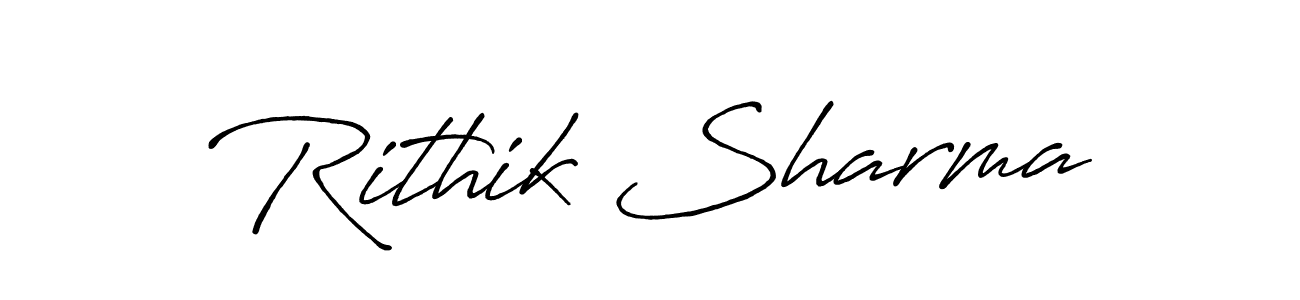 How to Draw Rithik Sharma signature style? Antro_Vectra_Bolder is a latest design signature styles for name Rithik Sharma. Rithik Sharma signature style 7 images and pictures png
