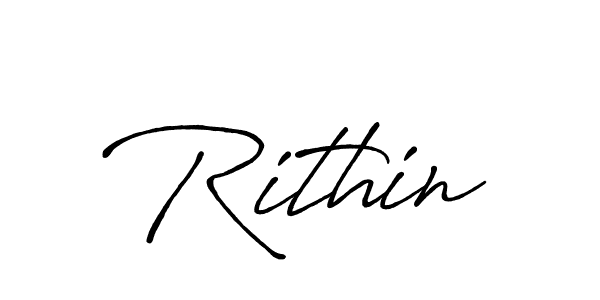 It looks lik you need a new signature style for name Rithin. Design unique handwritten (Antro_Vectra_Bolder) signature with our free signature maker in just a few clicks. Rithin signature style 7 images and pictures png