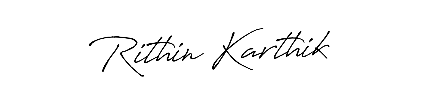 This is the best signature style for the Rithin Karthik name. Also you like these signature font (Antro_Vectra_Bolder). Mix name signature. Rithin Karthik signature style 7 images and pictures png