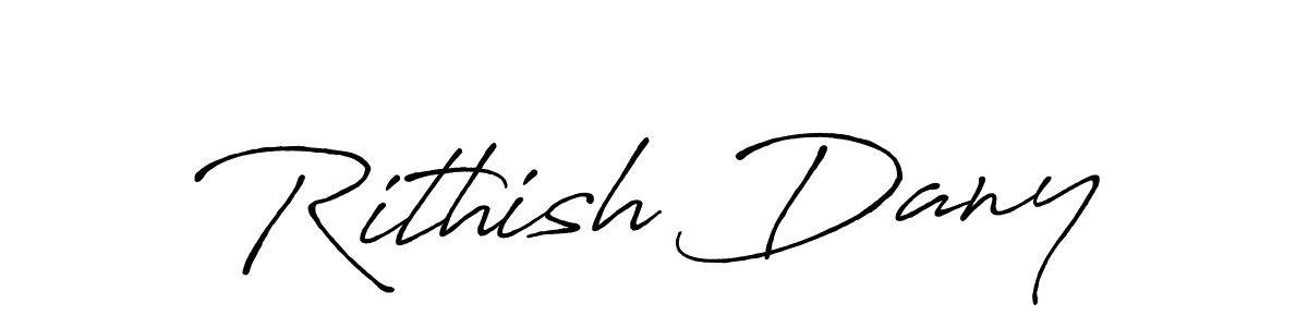 Design your own signature with our free online signature maker. With this signature software, you can create a handwritten (Antro_Vectra_Bolder) signature for name Rithish Dany. Rithish Dany signature style 7 images and pictures png
