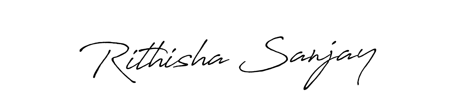 Also we have Rithisha Sanjay name is the best signature style. Create professional handwritten signature collection using Antro_Vectra_Bolder autograph style. Rithisha Sanjay signature style 7 images and pictures png