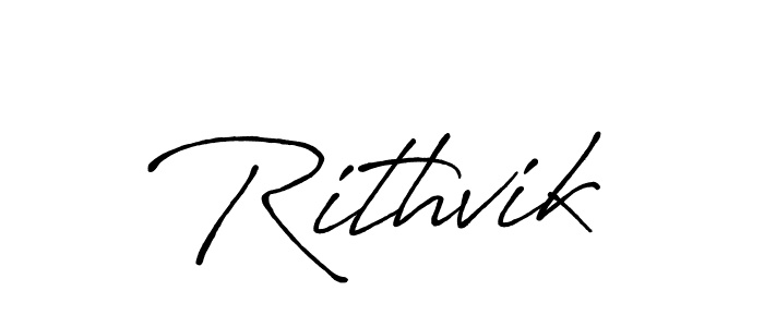 Antro_Vectra_Bolder is a professional signature style that is perfect for those who want to add a touch of class to their signature. It is also a great choice for those who want to make their signature more unique. Get Rithvik name to fancy signature for free. Rithvik signature style 7 images and pictures png