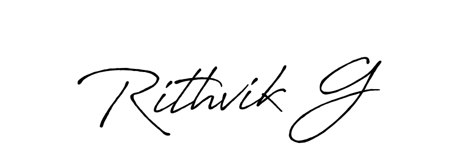 Also You can easily find your signature by using the search form. We will create Rithvik G name handwritten signature images for you free of cost using Antro_Vectra_Bolder sign style. Rithvik G signature style 7 images and pictures png