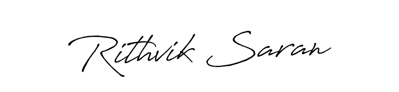 This is the best signature style for the Rithvik Saran name. Also you like these signature font (Antro_Vectra_Bolder). Mix name signature. Rithvik Saran signature style 7 images and pictures png