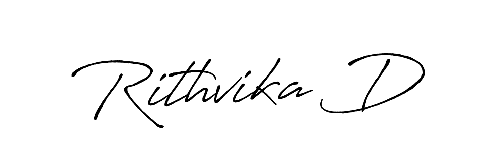 Create a beautiful signature design for name Rithvika D. With this signature (Antro_Vectra_Bolder) fonts, you can make a handwritten signature for free. Rithvika D signature style 7 images and pictures png