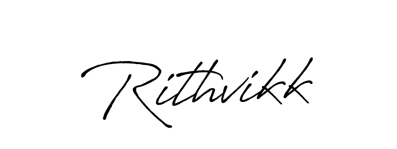 if you are searching for the best signature style for your name Rithvikk. so please give up your signature search. here we have designed multiple signature styles  using Antro_Vectra_Bolder. Rithvikk signature style 7 images and pictures png