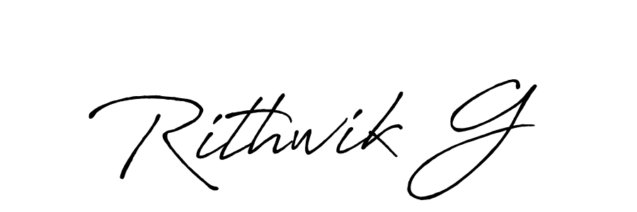 It looks lik you need a new signature style for name Rithwik G. Design unique handwritten (Antro_Vectra_Bolder) signature with our free signature maker in just a few clicks. Rithwik G signature style 7 images and pictures png