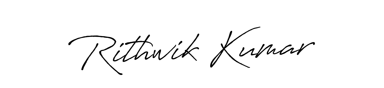How to make Rithwik Kumar name signature. Use Antro_Vectra_Bolder style for creating short signs online. This is the latest handwritten sign. Rithwik Kumar signature style 7 images and pictures png
