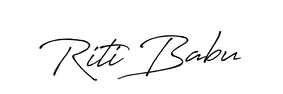 Create a beautiful signature design for name Riti Babu. With this signature (Antro_Vectra_Bolder) fonts, you can make a handwritten signature for free. Riti Babu signature style 7 images and pictures png