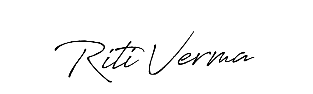 Make a short Riti Verma signature style. Manage your documents anywhere anytime using Antro_Vectra_Bolder. Create and add eSignatures, submit forms, share and send files easily. Riti Verma signature style 7 images and pictures png