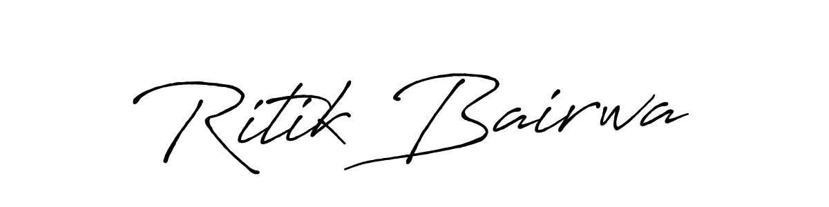How to make Ritik Bairwa signature? Antro_Vectra_Bolder is a professional autograph style. Create handwritten signature for Ritik Bairwa name. Ritik Bairwa signature style 7 images and pictures png