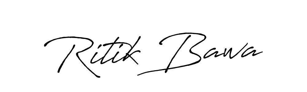 Antro_Vectra_Bolder is a professional signature style that is perfect for those who want to add a touch of class to their signature. It is also a great choice for those who want to make their signature more unique. Get Ritik Bawa name to fancy signature for free. Ritik Bawa signature style 7 images and pictures png