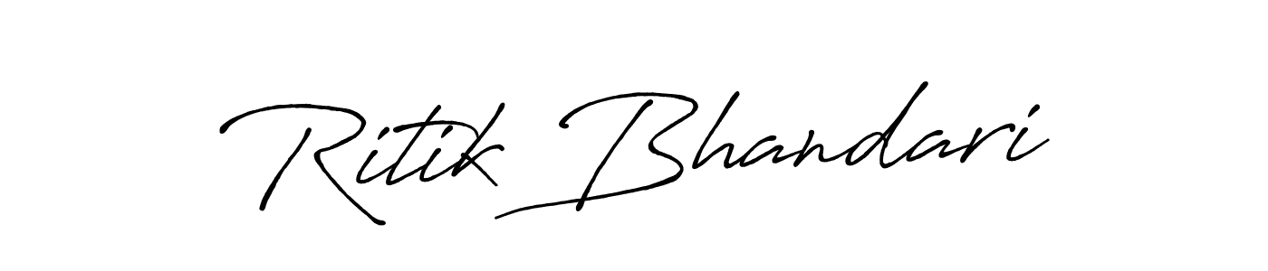 Make a short Ritik Bhandari signature style. Manage your documents anywhere anytime using Antro_Vectra_Bolder. Create and add eSignatures, submit forms, share and send files easily. Ritik Bhandari signature style 7 images and pictures png