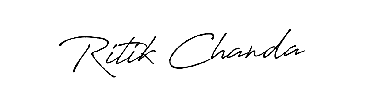 How to Draw Ritik Chanda signature style? Antro_Vectra_Bolder is a latest design signature styles for name Ritik Chanda. Ritik Chanda signature style 7 images and pictures png