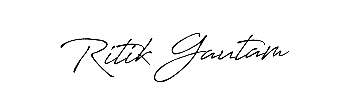 if you are searching for the best signature style for your name Ritik Gautam. so please give up your signature search. here we have designed multiple signature styles  using Antro_Vectra_Bolder. Ritik Gautam signature style 7 images and pictures png