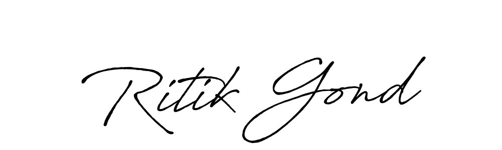 Make a beautiful signature design for name Ritik Gond. Use this online signature maker to create a handwritten signature for free. Ritik Gond signature style 7 images and pictures png