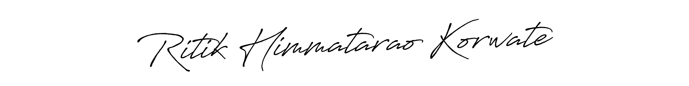 Ritik Himmatarao Korwate stylish signature style. Best Handwritten Sign (Antro_Vectra_Bolder) for my name. Handwritten Signature Collection Ideas for my name Ritik Himmatarao Korwate. Ritik Himmatarao Korwate signature style 7 images and pictures png
