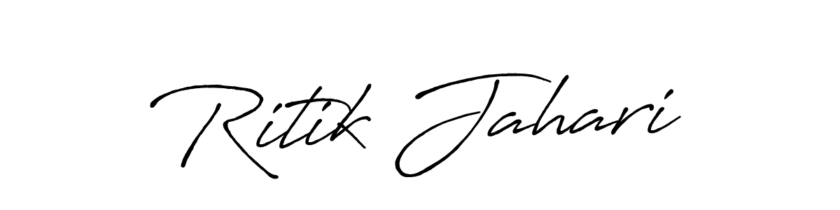 How to make Ritik Jahari signature? Antro_Vectra_Bolder is a professional autograph style. Create handwritten signature for Ritik Jahari name. Ritik Jahari signature style 7 images and pictures png