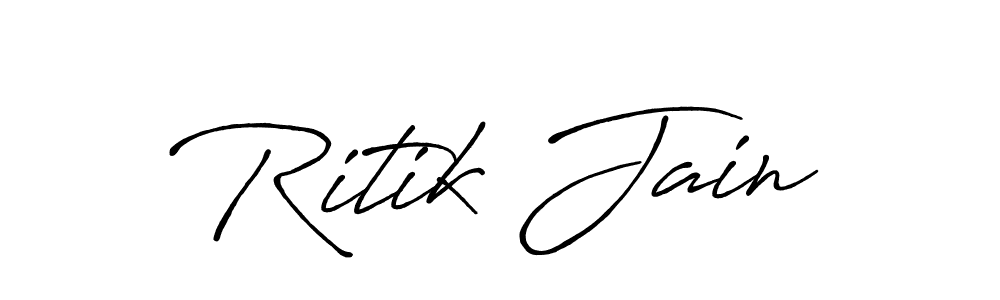 It looks lik you need a new signature style for name Ritik Jain. Design unique handwritten (Antro_Vectra_Bolder) signature with our free signature maker in just a few clicks. Ritik Jain signature style 7 images and pictures png