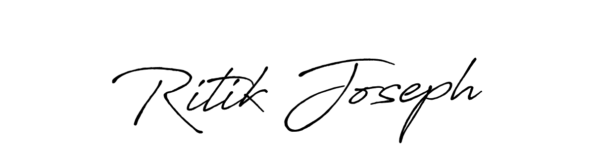 Similarly Antro_Vectra_Bolder is the best handwritten signature design. Signature creator online .You can use it as an online autograph creator for name Ritik Joseph. Ritik Joseph signature style 7 images and pictures png