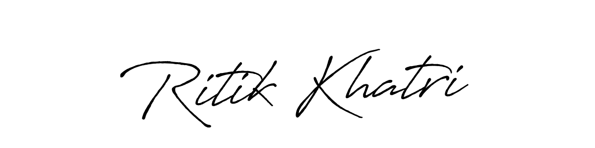 Use a signature maker to create a handwritten signature online. With this signature software, you can design (Antro_Vectra_Bolder) your own signature for name Ritik Khatri. Ritik Khatri signature style 7 images and pictures png