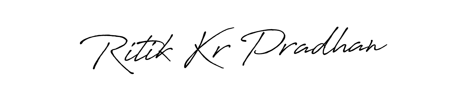 Use a signature maker to create a handwritten signature online. With this signature software, you can design (Antro_Vectra_Bolder) your own signature for name Ritik Kr Pradhan. Ritik Kr Pradhan signature style 7 images and pictures png
