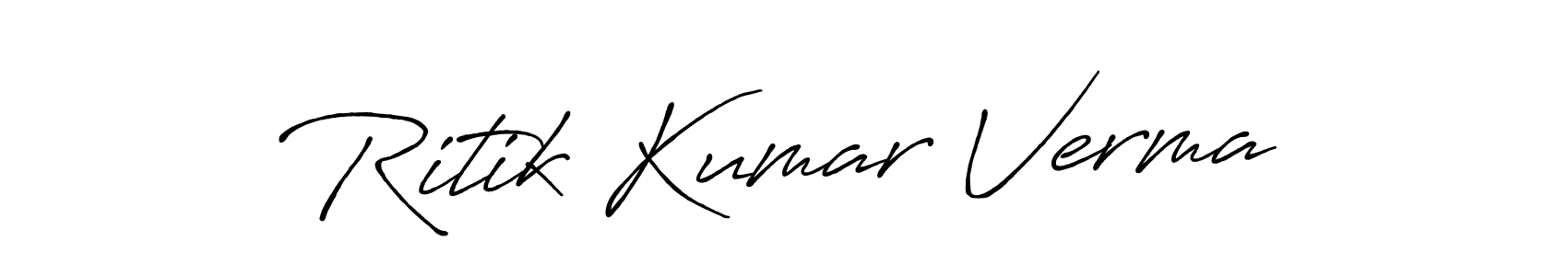 It looks lik you need a new signature style for name Ritik Kumar Verma. Design unique handwritten (Antro_Vectra_Bolder) signature with our free signature maker in just a few clicks. Ritik Kumar Verma signature style 7 images and pictures png