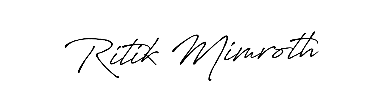 How to Draw Ritik Mimroth signature style? Antro_Vectra_Bolder is a latest design signature styles for name Ritik Mimroth. Ritik Mimroth signature style 7 images and pictures png