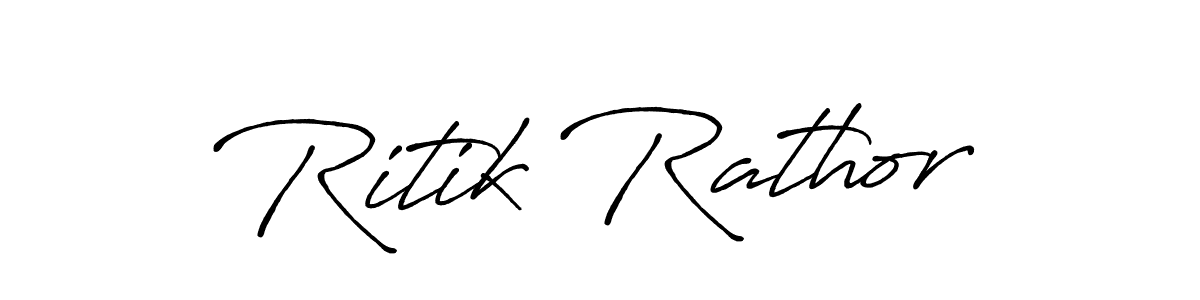 How to make Ritik Rathor signature? Antro_Vectra_Bolder is a professional autograph style. Create handwritten signature for Ritik Rathor name. Ritik Rathor signature style 7 images and pictures png