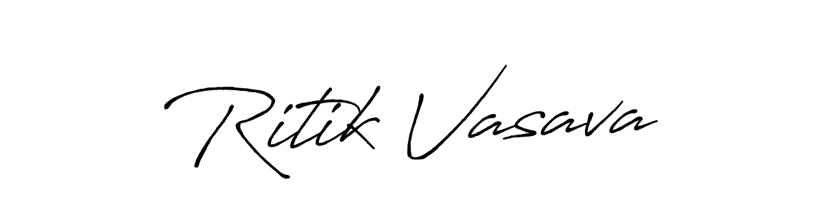 Make a short Ritik Vasava signature style. Manage your documents anywhere anytime using Antro_Vectra_Bolder. Create and add eSignatures, submit forms, share and send files easily. Ritik Vasava signature style 7 images and pictures png