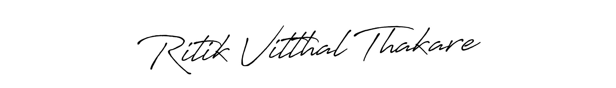Use a signature maker to create a handwritten signature online. With this signature software, you can design (Antro_Vectra_Bolder) your own signature for name Ritik Vitthal Thakare. Ritik Vitthal Thakare signature style 7 images and pictures png