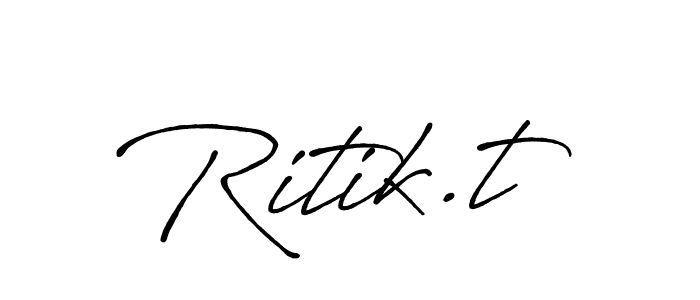 Make a beautiful signature design for name Ritik.t. Use this online signature maker to create a handwritten signature for free. Ritik.t signature style 7 images and pictures png