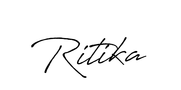 Ritika stylish signature style. Best Handwritten Sign (Antro_Vectra_Bolder) for my name. Handwritten Signature Collection Ideas for my name Ritika. Ritika signature style 7 images and pictures png