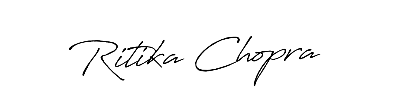 How to make Ritika Chopra signature? Antro_Vectra_Bolder is a professional autograph style. Create handwritten signature for Ritika Chopra name. Ritika Chopra signature style 7 images and pictures png