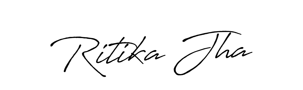 Ritika Jha stylish signature style. Best Handwritten Sign (Antro_Vectra_Bolder) for my name. Handwritten Signature Collection Ideas for my name Ritika Jha. Ritika Jha signature style 7 images and pictures png