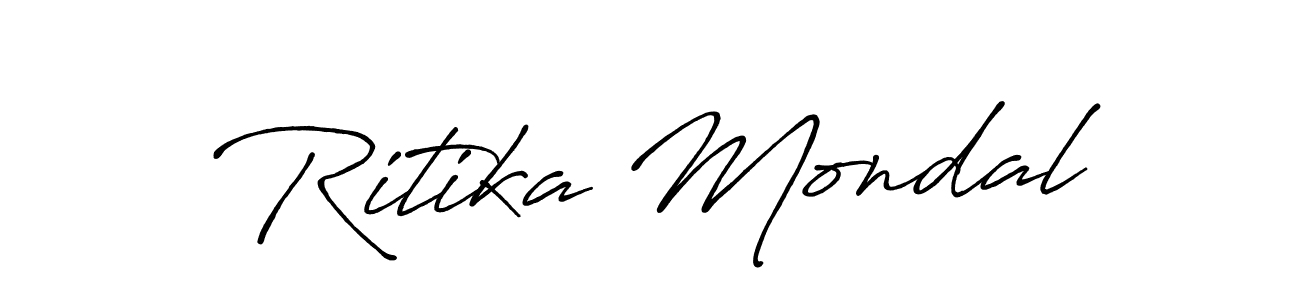 Antro_Vectra_Bolder is a professional signature style that is perfect for those who want to add a touch of class to their signature. It is also a great choice for those who want to make their signature more unique. Get Ritika Mondal name to fancy signature for free. Ritika Mondal signature style 7 images and pictures png