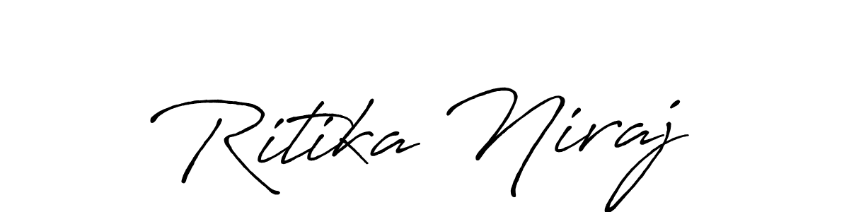 How to make Ritika Niraj signature? Antro_Vectra_Bolder is a professional autograph style. Create handwritten signature for Ritika Niraj name. Ritika Niraj signature style 7 images and pictures png