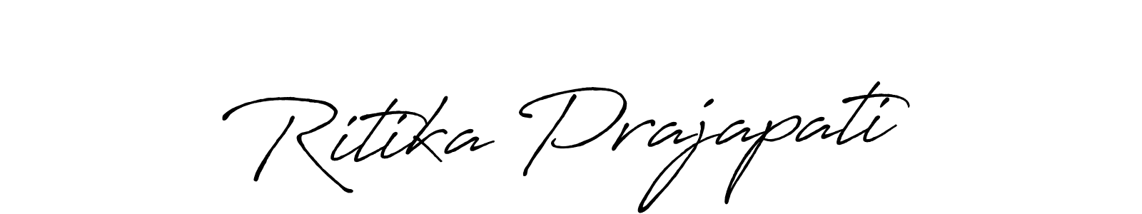 Ritika Prajapati stylish signature style. Best Handwritten Sign (Antro_Vectra_Bolder) for my name. Handwritten Signature Collection Ideas for my name Ritika Prajapati. Ritika Prajapati signature style 7 images and pictures png