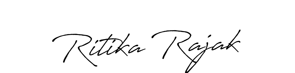The best way (Antro_Vectra_Bolder) to make a short signature is to pick only two or three words in your name. The name Ritika Rajak include a total of six letters. For converting this name. Ritika Rajak signature style 7 images and pictures png