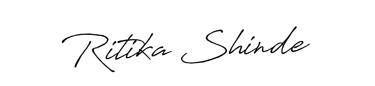 Create a beautiful signature design for name Ritika Shinde. With this signature (Antro_Vectra_Bolder) fonts, you can make a handwritten signature for free. Ritika Shinde signature style 7 images and pictures png