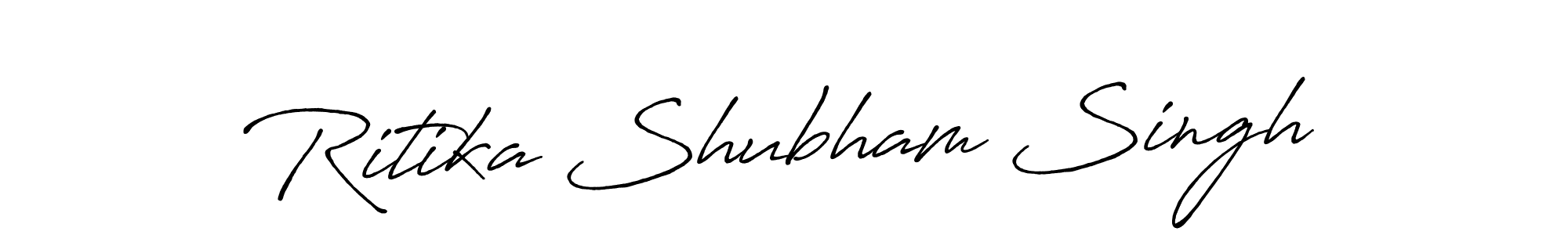 How to make Ritika Shubham Singh signature? Antro_Vectra_Bolder is a professional autograph style. Create handwritten signature for Ritika Shubham Singh name. Ritika Shubham Singh signature style 7 images and pictures png