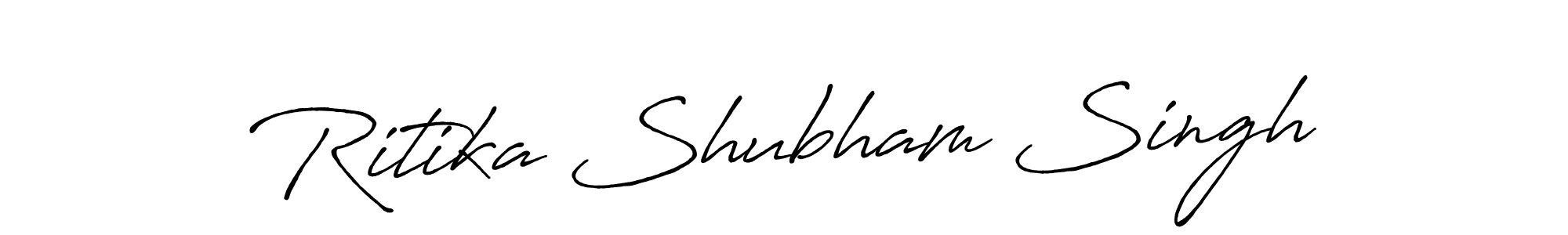 How to make Ritika Shubham Singh signature? Antro_Vectra_Bolder is a professional autograph style. Create handwritten signature for Ritika Shubham Singh name. Ritika Shubham Singh signature style 7 images and pictures png