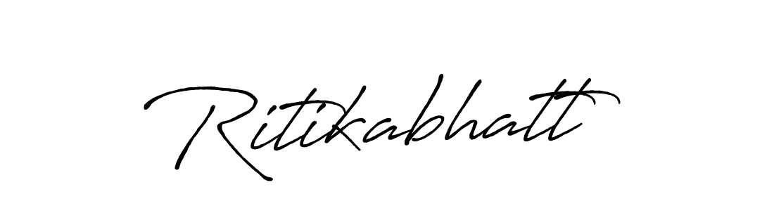 Design your own signature with our free online signature maker. With this signature software, you can create a handwritten (Antro_Vectra_Bolder) signature for name Ritikabhatt. Ritikabhatt signature style 7 images and pictures png