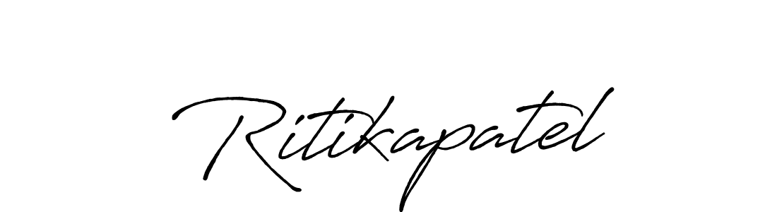It looks lik you need a new signature style for name Ritikapatel. Design unique handwritten (Antro_Vectra_Bolder) signature with our free signature maker in just a few clicks. Ritikapatel signature style 7 images and pictures png