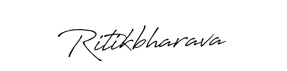 Create a beautiful signature design for name Ritikbharava. With this signature (Antro_Vectra_Bolder) fonts, you can make a handwritten signature for free. Ritikbharava signature style 7 images and pictures png