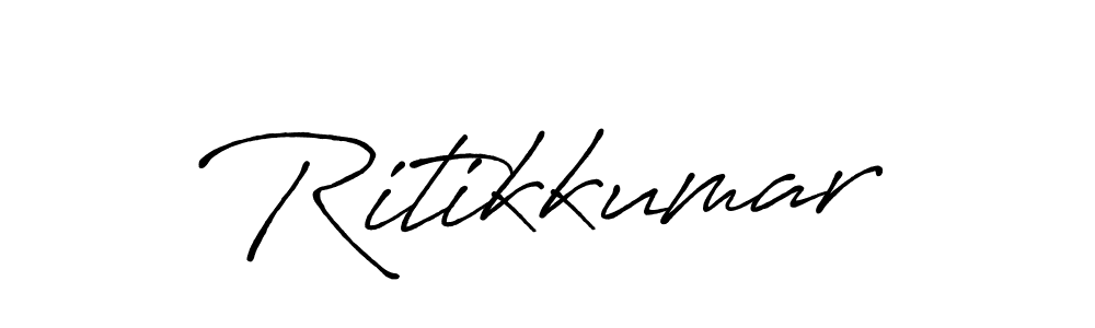 Make a beautiful signature design for name Ritikkumar. With this signature (Antro_Vectra_Bolder) style, you can create a handwritten signature for free. Ritikkumar signature style 7 images and pictures png