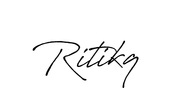 Use a signature maker to create a handwritten signature online. With this signature software, you can design (Antro_Vectra_Bolder) your own signature for name Ritikq. Ritikq signature style 7 images and pictures png