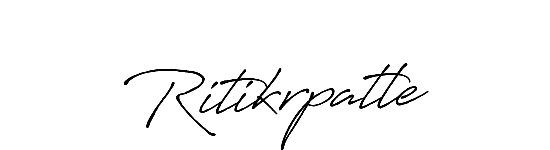 Also we have Ritikrpatle name is the best signature style. Create professional handwritten signature collection using Antro_Vectra_Bolder autograph style. Ritikrpatle signature style 7 images and pictures png
